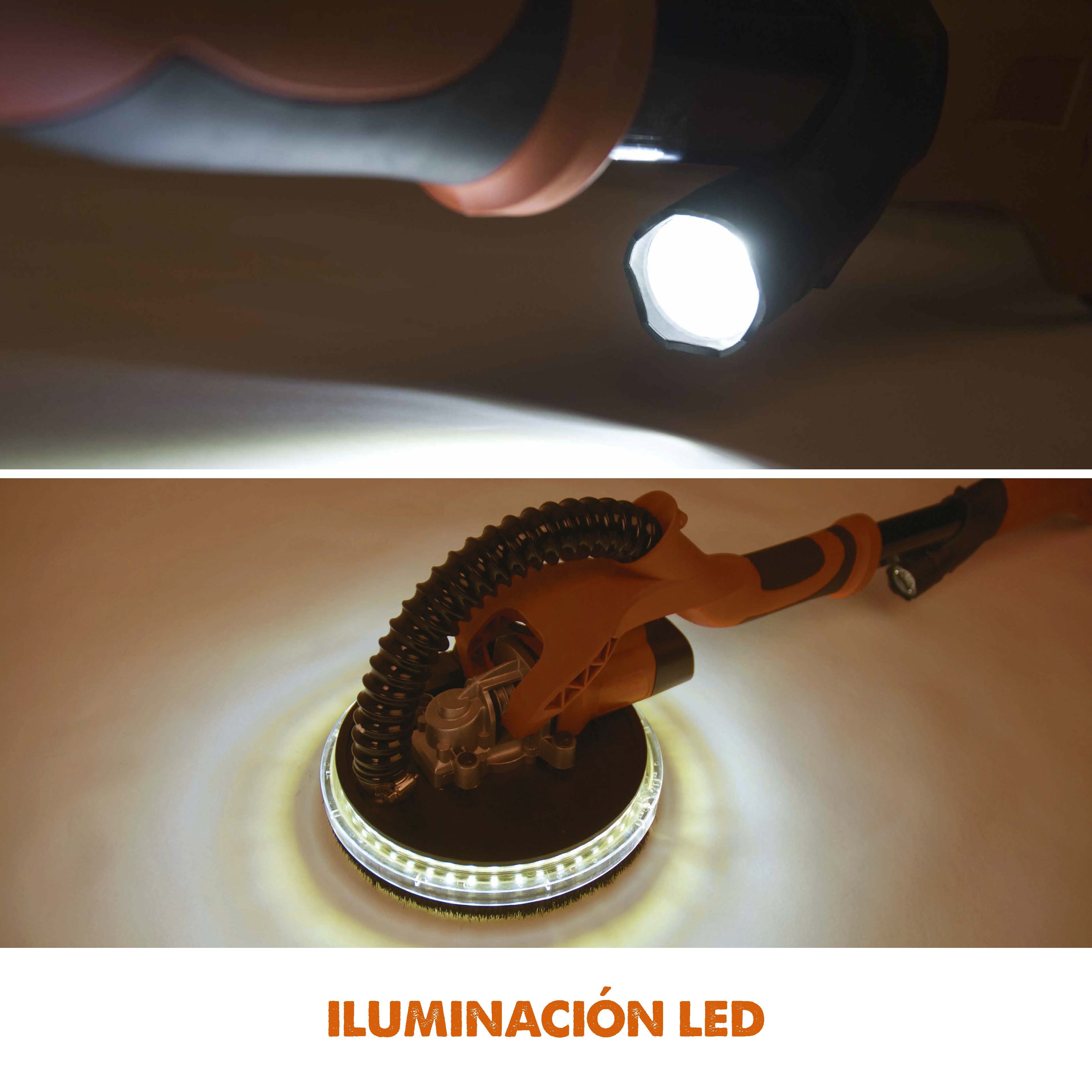 Lijadora Telescópica de pared y techo R225DWS Evolution con 6 discos abrasivos