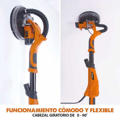 Lijadora Telescópica de pared y techo R225DWS Evolution con 6 discos abrasivos