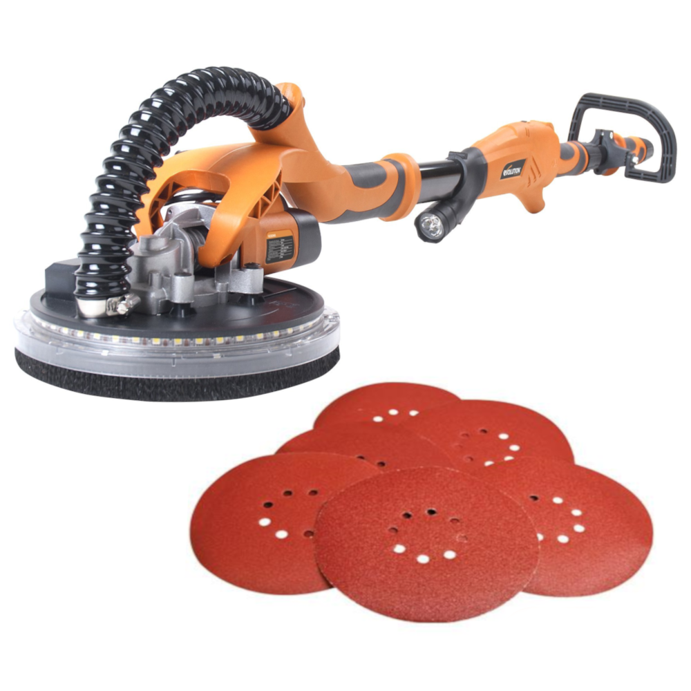 Lijadora Telescópica de pared y techo R225DWS Evolution con 6 discos abrasivos