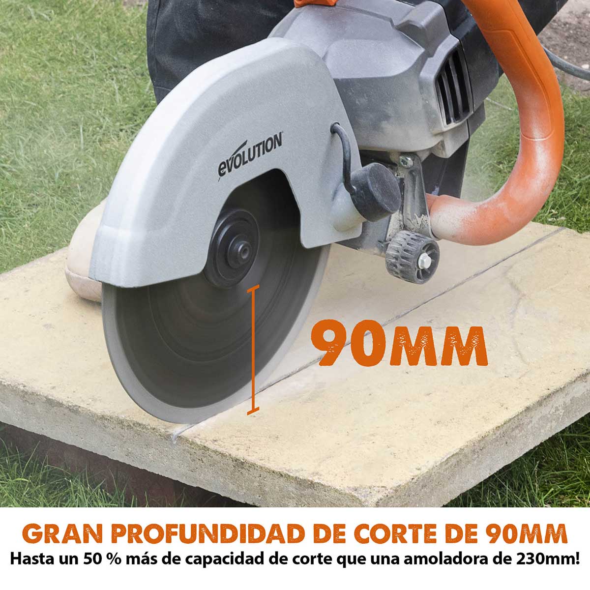 Sierra de Hormigón Eléctrica R230DCT Evolution de 230mm con Hoja de Diamante
