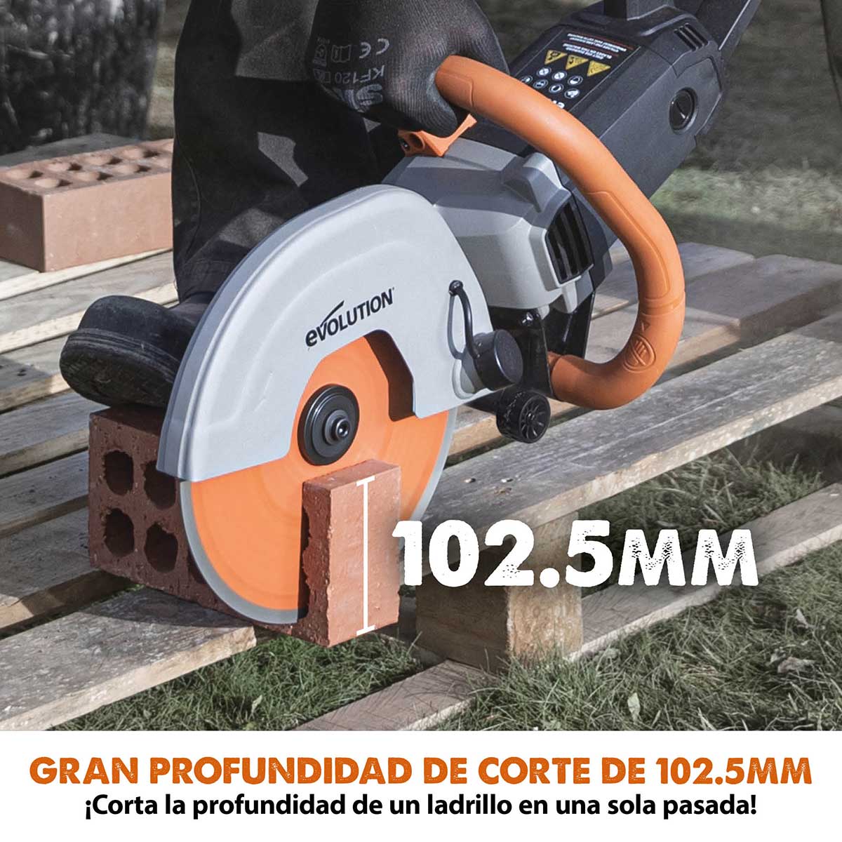 Sierra de Hormigón Eléctrica R255DCT Evolution de 255mm con Hoja de Diamante Premium