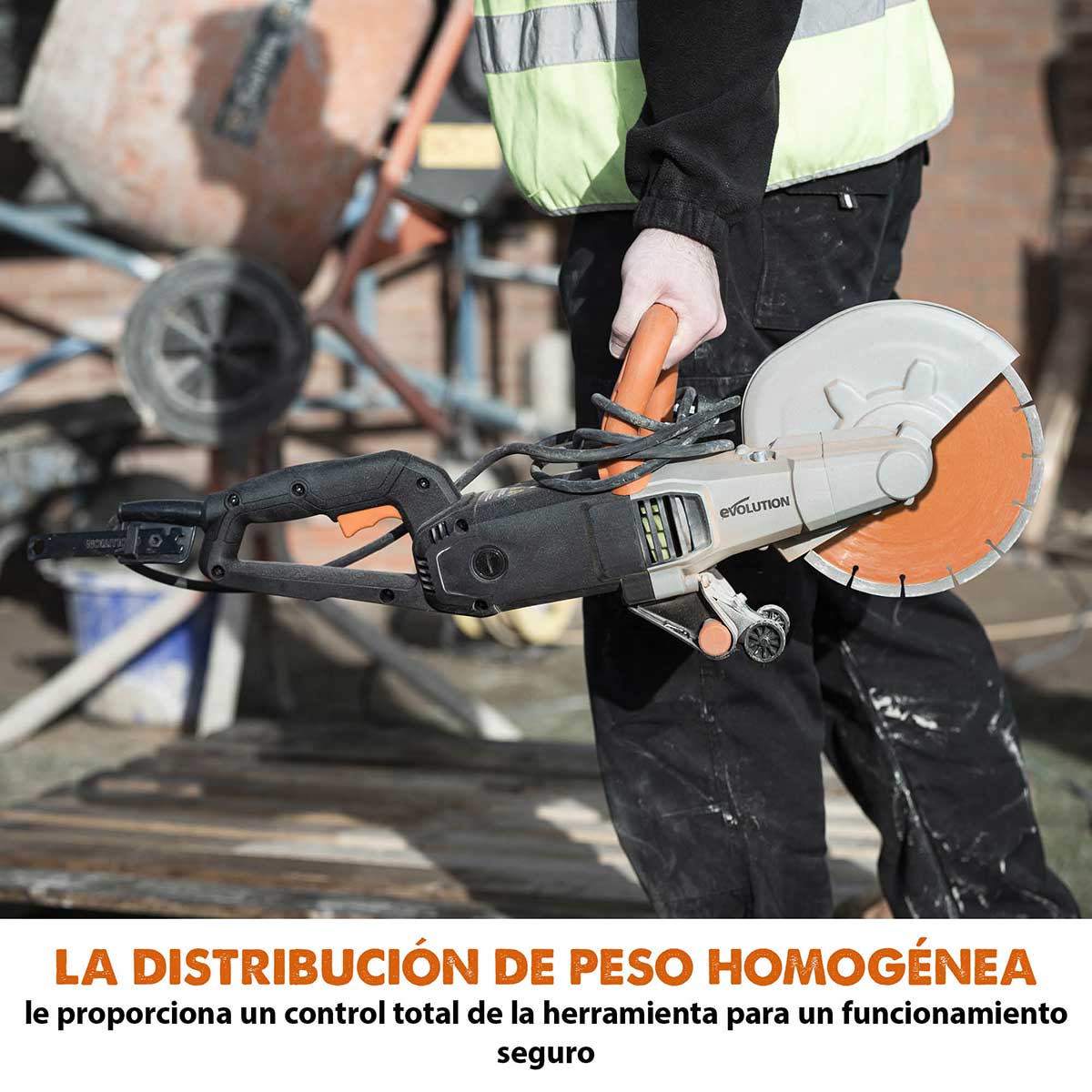 Sierra de Hormigón Eléctrica R255DCT Evolution de 255mm con Hoja de Diamante Premium