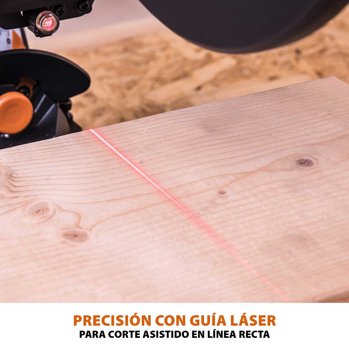 Pack Evolution - Ingletadora Telescópica de doble bisel R255SMS-DB+ Evolution de 255mm con Hoja Multi-material TCT y Soporte Universal PLUS