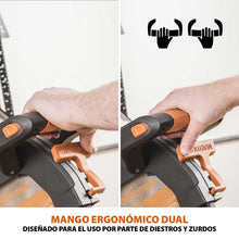 Pack Evolution - Ingletadora Telescópica de doble bisel R255SMS-DB+ Evolution de 255mm con Hoja Multi-material TCT y Soporte Universal PLUS