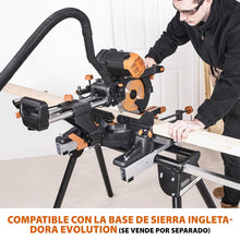 Pack Evolution - Ingletadora Telescópica de doble bisel R255SMS-DB+ Evolution de 255mm con Hoja Multi-material TCT y Soporte Universal PLUS