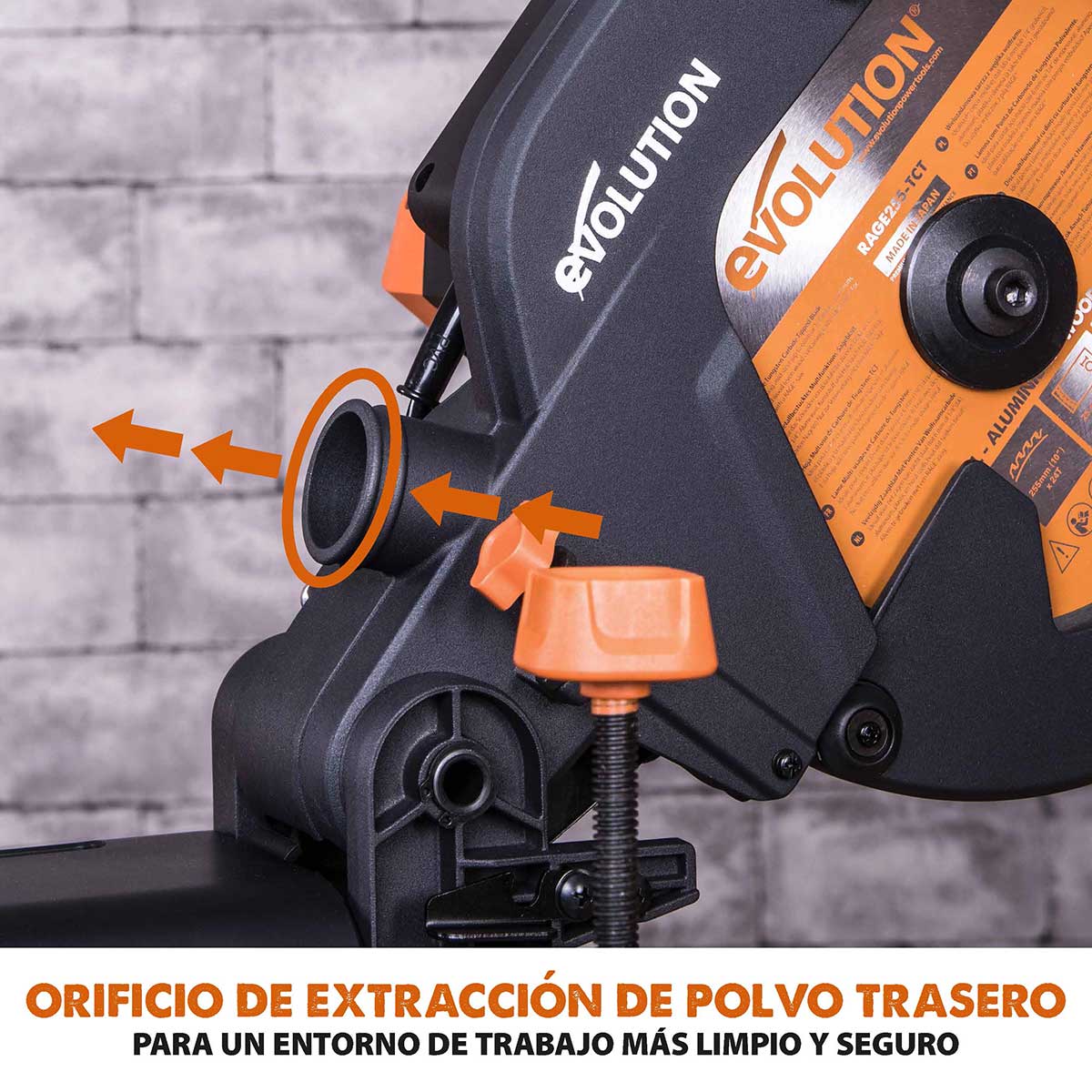 Pack Evolution - Ingletadora eléctrica de doble bisel R255SMS-DB+ con hoja multi-material TCT de 255mm + Hoja para madera premium