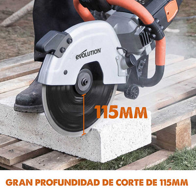 Sierra de Hormigón Eléctrica R300DCT Evolution de 300mm con Hoja de Diamante