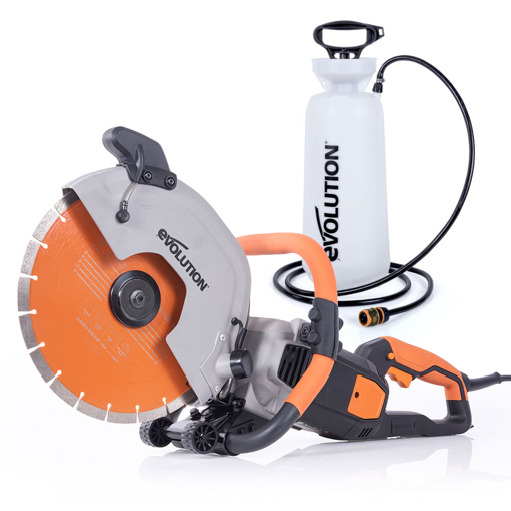 Pack Evolution - Sierra de Hormigón R300DCT+ Hoja de Diamante Premium de 300mm y Depósito de Agua Manual de 15L