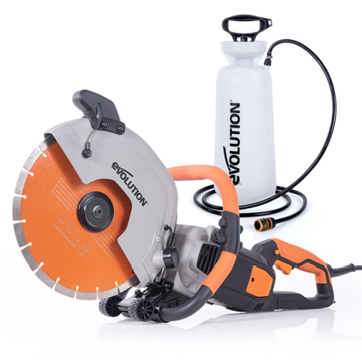 Pack Evolution - Sierra de Hormigón R300DCT+ Hoja de Diamante Premium de 300mm y Depósito de Agua Manual de 15L
