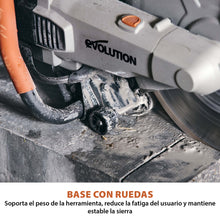 Sierra de Hormigón Eléctrica R350DCT+ de Evolution de 350 mm con sistema anti-polvo y disco diamantado premium