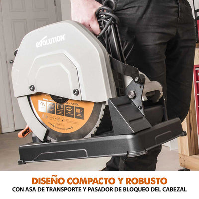 Pack Evolution - Sierra de Corte R355CPS de 355 mm con Hoja Multi-material TCT + Soporte