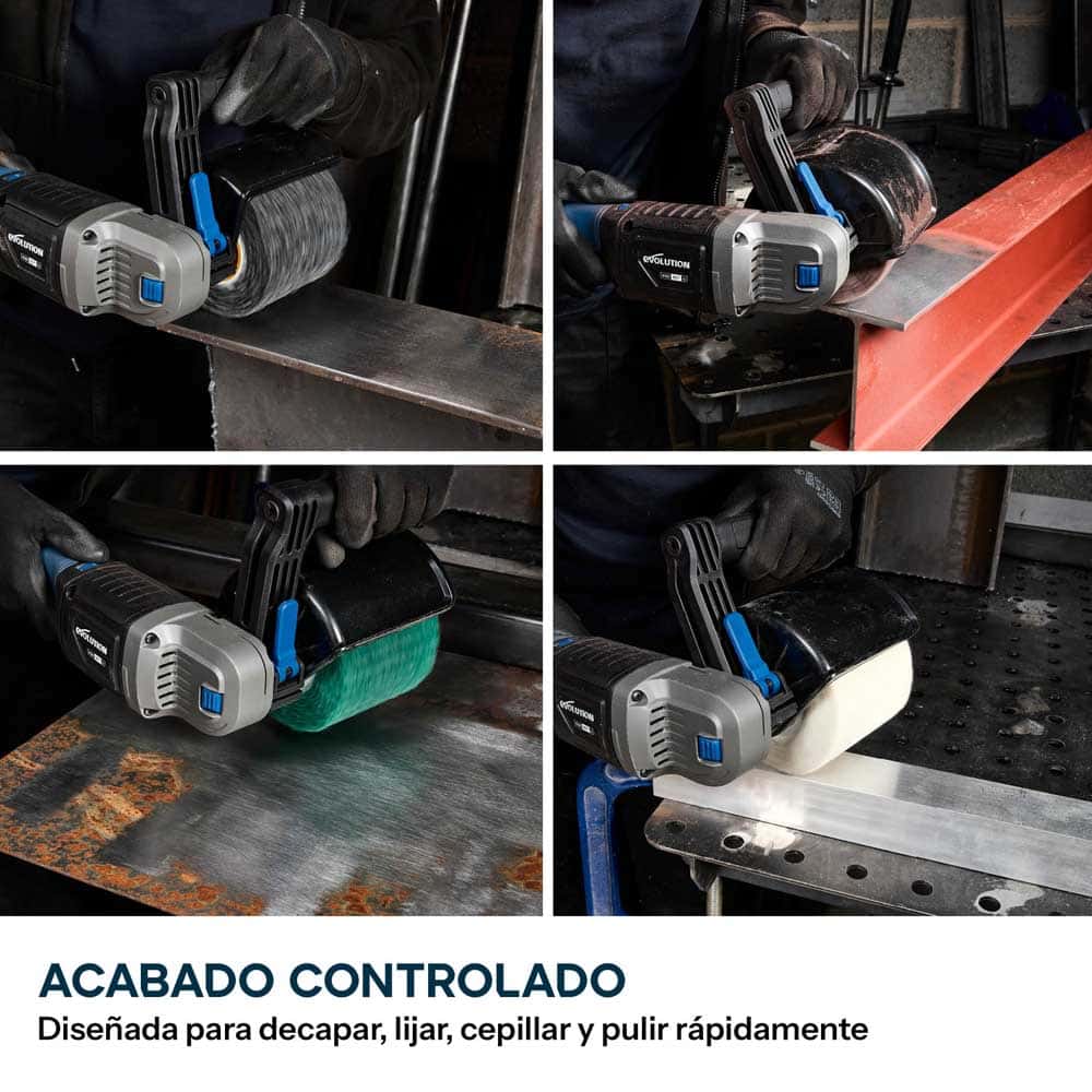 Satinadora inalámbrica 18V con motor sin escobillas y 2 tambores | S120SCT-L