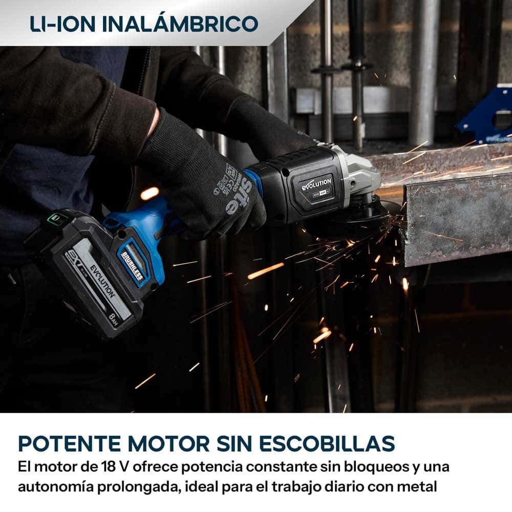 Amoladora angular inalámbrica S125AGR-Li de 125mm – sin escobillas de 18V para cortar metal