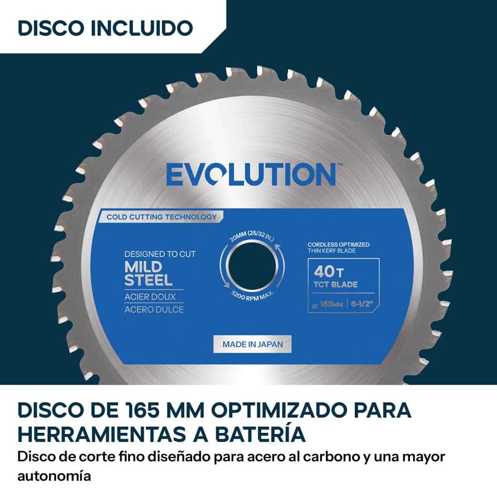 Sierra circular inalámbrica S165CCS-Li para corte de metal sin batería ni cargador
