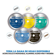 Sierra circular Evolution S185CCSL de 185 mm para el corte de metal