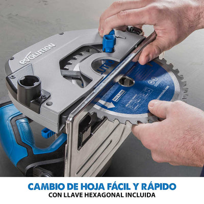 Sierra circular Evolution S185CCSL de 185 mm para el corte de metal