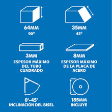 Sierra circular Evolution S185CCSL de 185 mm para el corte de metal