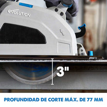 Pack Evolution - Sierra Circular S210CCS Evolution de 210mm para el Corte de Metal con Guía de Corte de 1,4 m