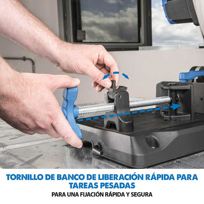 Pack Evolution - Sierra de Corte / Tronzadora S355CPS Evolution de 355mm para Corte de Metal + Soporte Universal