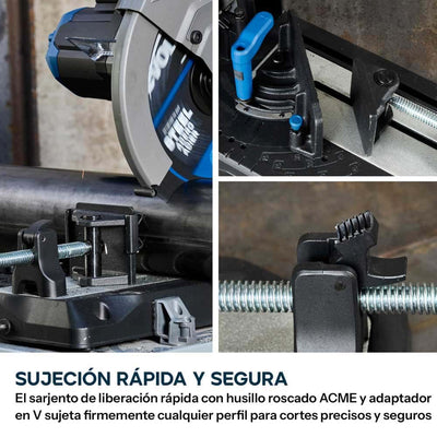 Sierra de corte inalámbrica de 355mm S355CPS-Li para cortar metales, con motor sin escobillas de 36V y hoja EvoMax