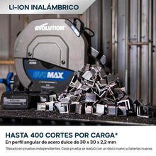 Sierra de corte inalámbrica de 355mm S355CPS-Li para cortar metales, con motor sin escobillas de 36V y hoja EvoMax