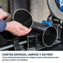 Sierra de corte inalámbrica de 355mm S355CPS-Li para cortar metales, con motor sin escobillas de 36V y hoja EvoMax