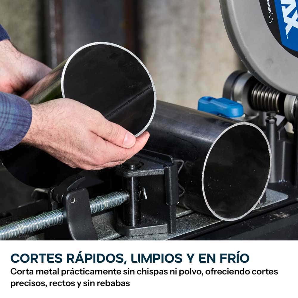 Sierra de corte inalámbrica de 355mm S355CPS-Li para cortar metales, con motor sin escobillas de 36V y hoja EvoMax