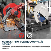 Sierra de corte de metal de 355mm con hoja de TCT para acero | S355CPSL