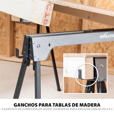 Caballetes Metálicos Evolution Power Tools (Pack de 2)