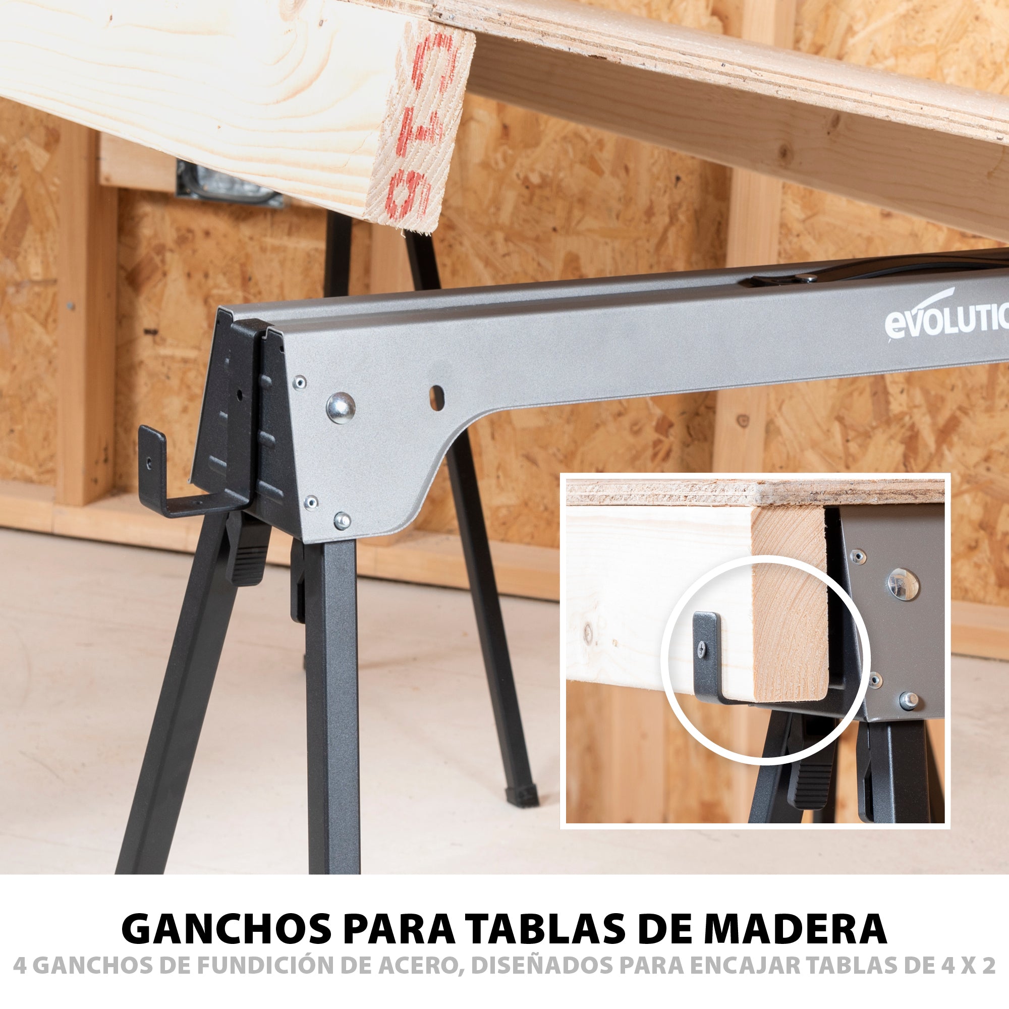 Caballetes Metálicos Evolution Power Tools (Pack de 2)
