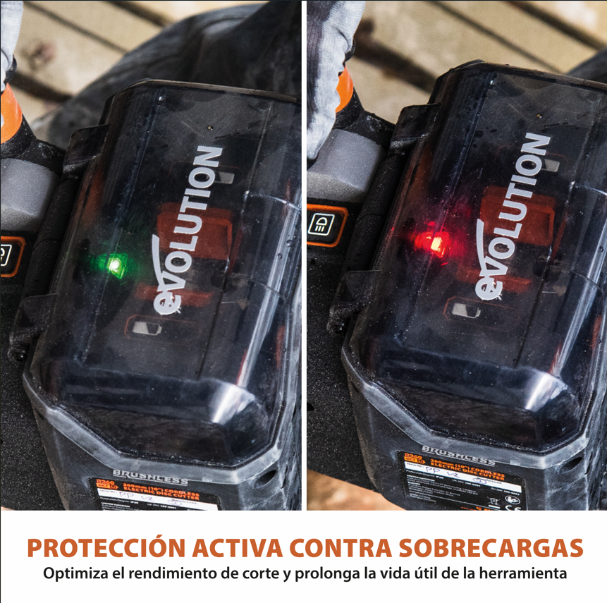 Sierra de hormigón inalámbrica R260DCT-Li de 260 mm con supresión automática de polvo por agua y disco diamantado premium de corte ultrafino