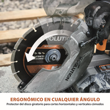 Sierra de hormigón inalámbrica R260DCT-Li de 260 mm con supresión automática de polvo por agua y disco diamantado premium de corte ultrafino