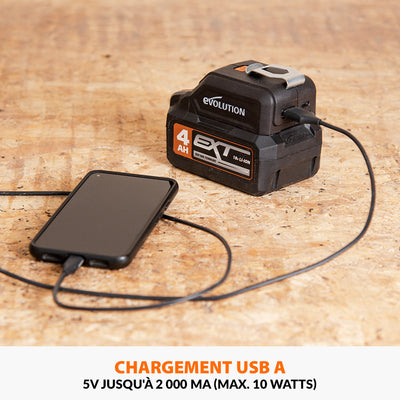 Accesorio para batería Evolution cargador USB y luz LED