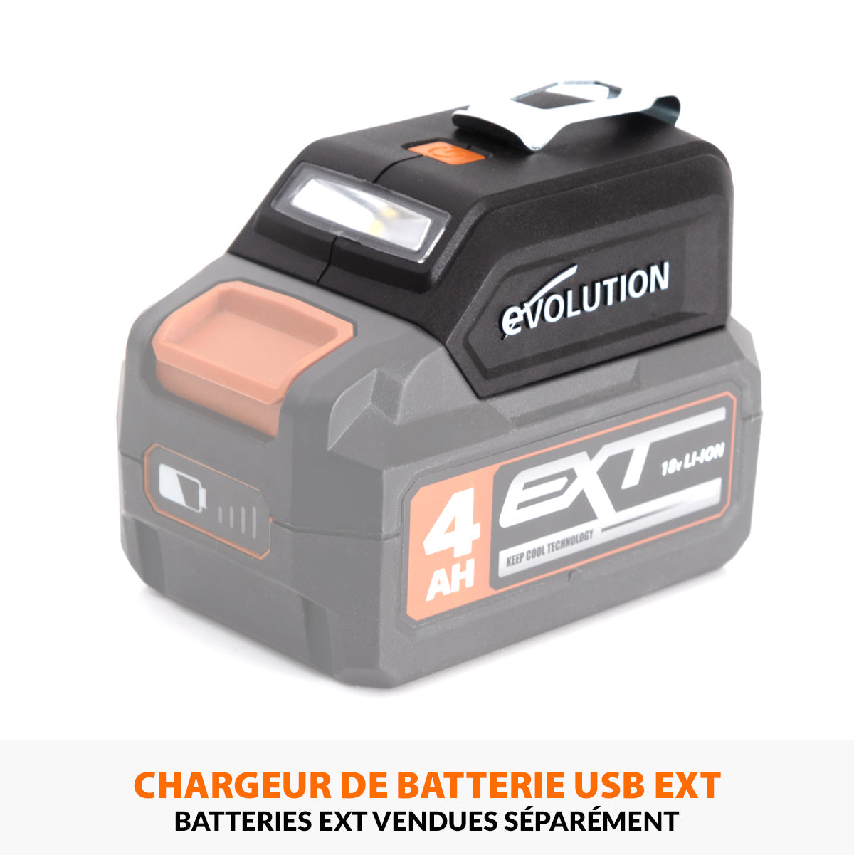 Accesorio para batería Evolution cargador USB y luz LED