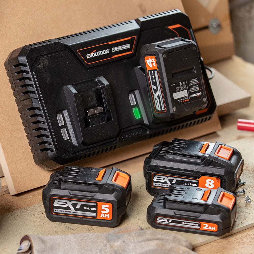 Cargador Doble Evolution R18RCH-LI2 para Batería Li-Ion