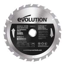 Hoja TCT para Ingletadora y Sierra de Mesa Evolution de 185 mm, 24 Dientes, Agujero de 20 mm para Madera