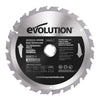 Hoja TCT para Ingletadora y Sierra de Mesa Evolution de 185 mm, 24 Dientes, Agujero de 20 mm para Madera