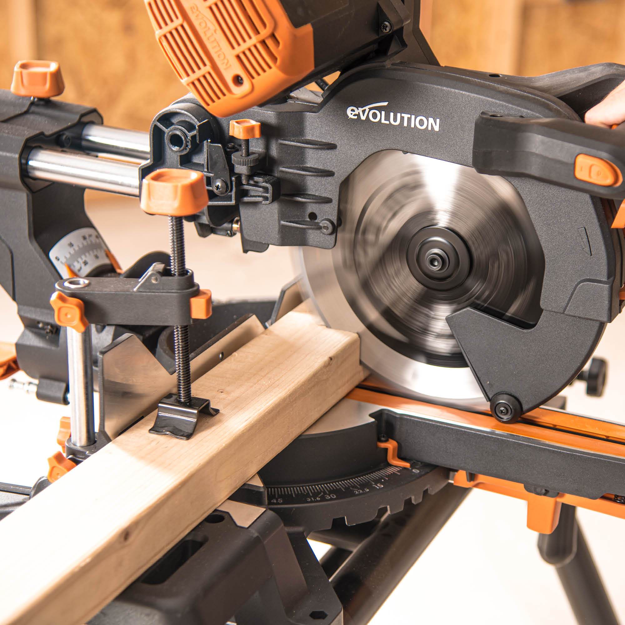 Hoja TCT para Ingletadora y Sierra de Mesa Evolution de 255 mm 40 Dientes, Agujero de 25,4 mm para Madera