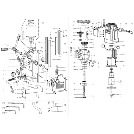 Evolution EVOMAG42 Taladro magnético Repuestos (Cuerpo principal)
