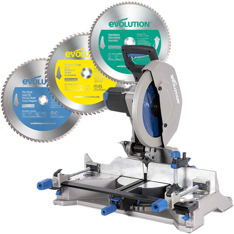 Pack Evolution - Ingletadora / Tronzadora para metales S355MCS Evolution de 355mm con 4 hojas