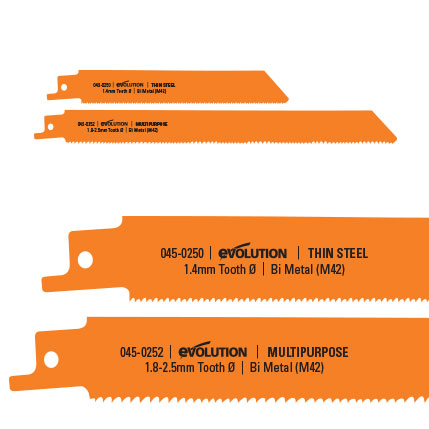 Hojas Multi-materiales Evolution para Sierra de Sable (Pack de 2)