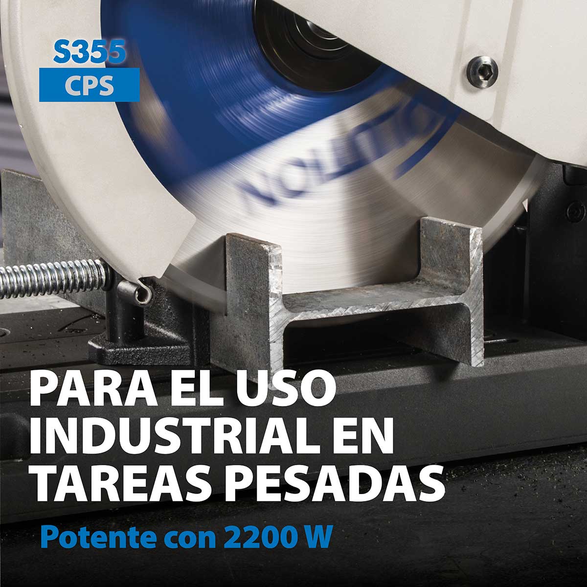 Pack Evolution - Sierra de Corte / Tronzadora S355CPS Evolution de 355mm para Corte de Metal + Soporte Universal